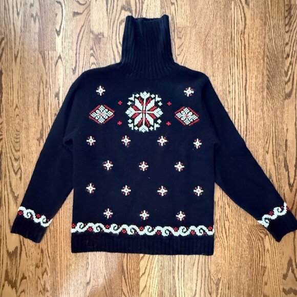 Nordic style wool Eagle's Eye sweater size S - Picture 1 of 3